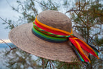 Load image into Gallery viewer, Wide Brim Palm Leaf Hat
