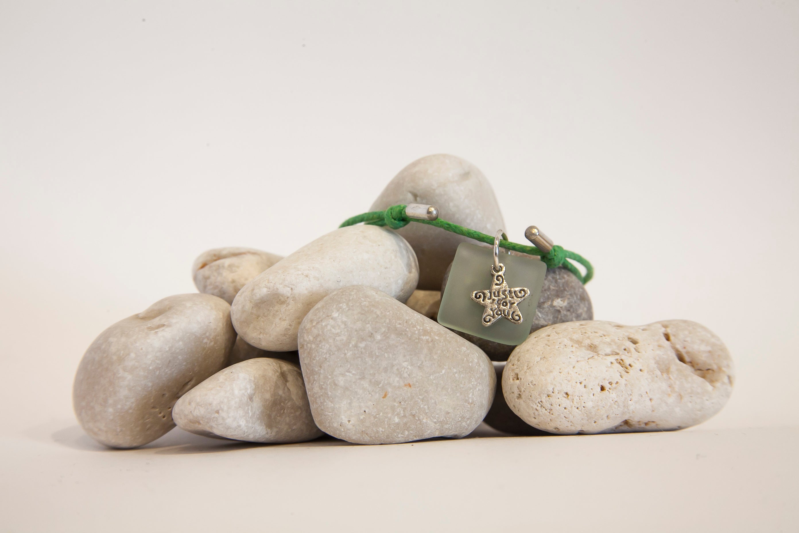 "Just for you" beach glass bracelet