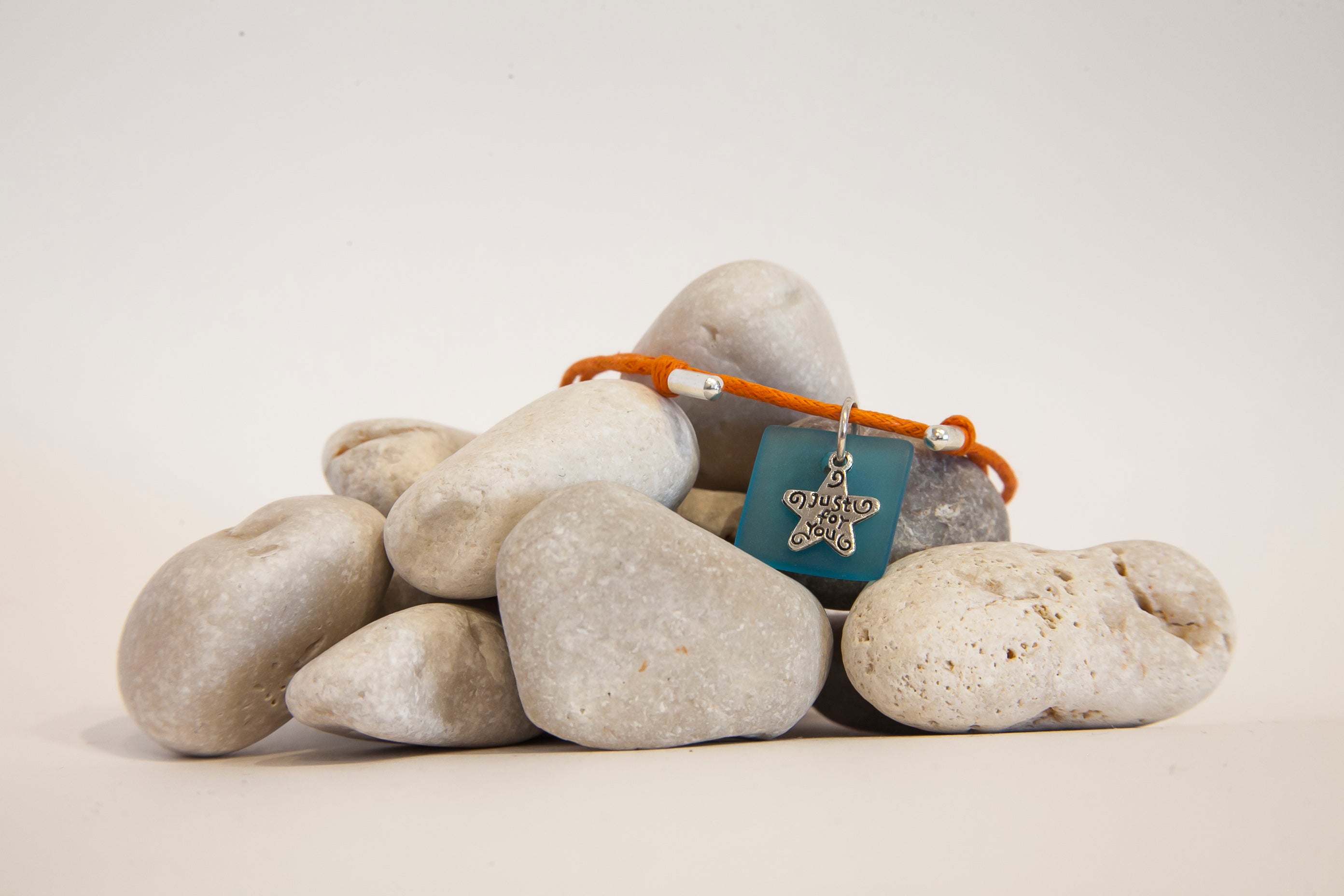 "Just for you" beach glass bracelet