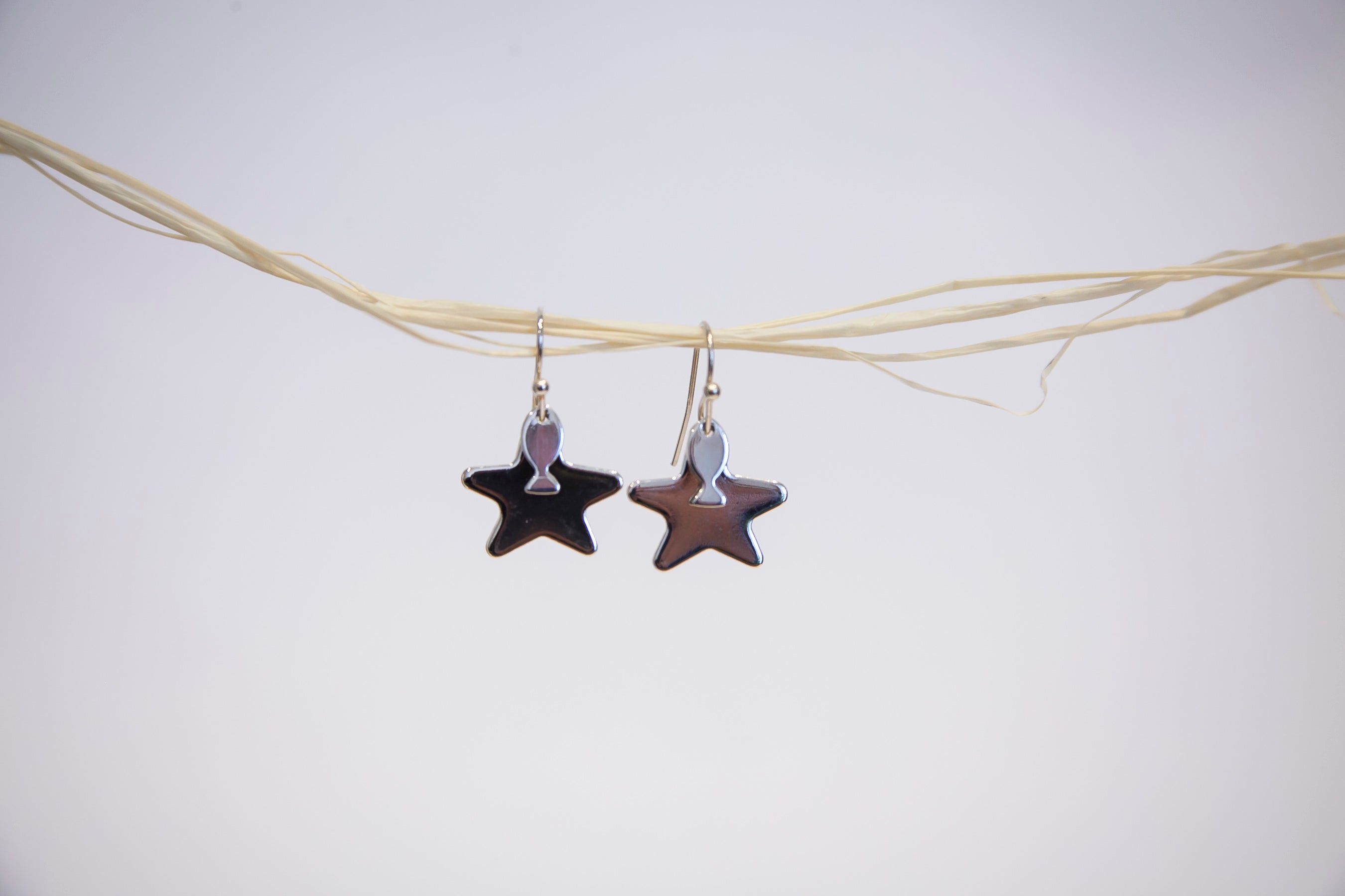 Starfish and fish earrings