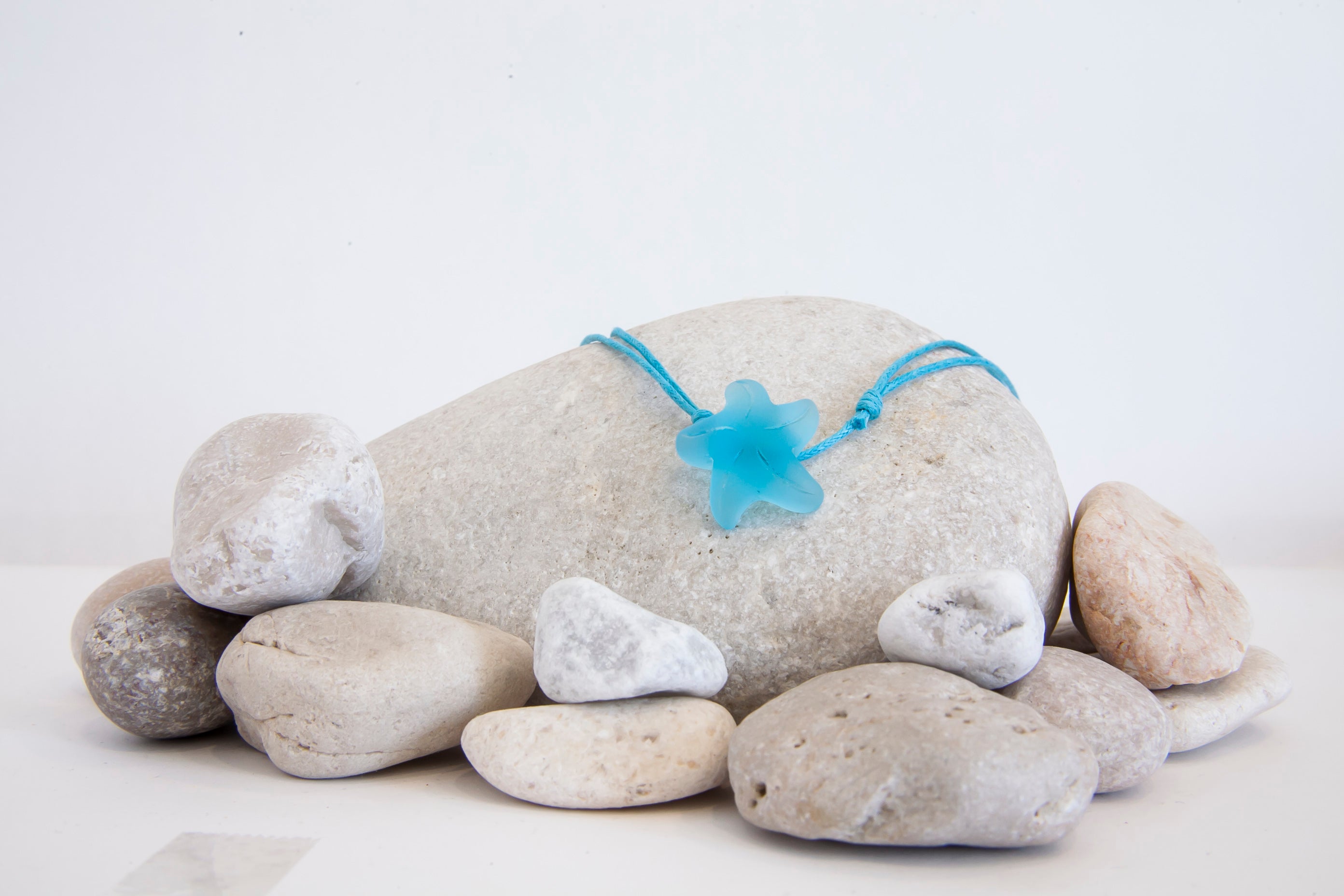 Starfish beach glass necklace