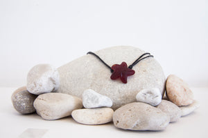 Starfish beach glass necklace