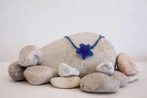 Starfish beach glass necklace