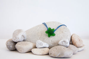 Starfish beach glass necklace