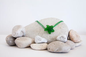 Starfish beach glass necklace