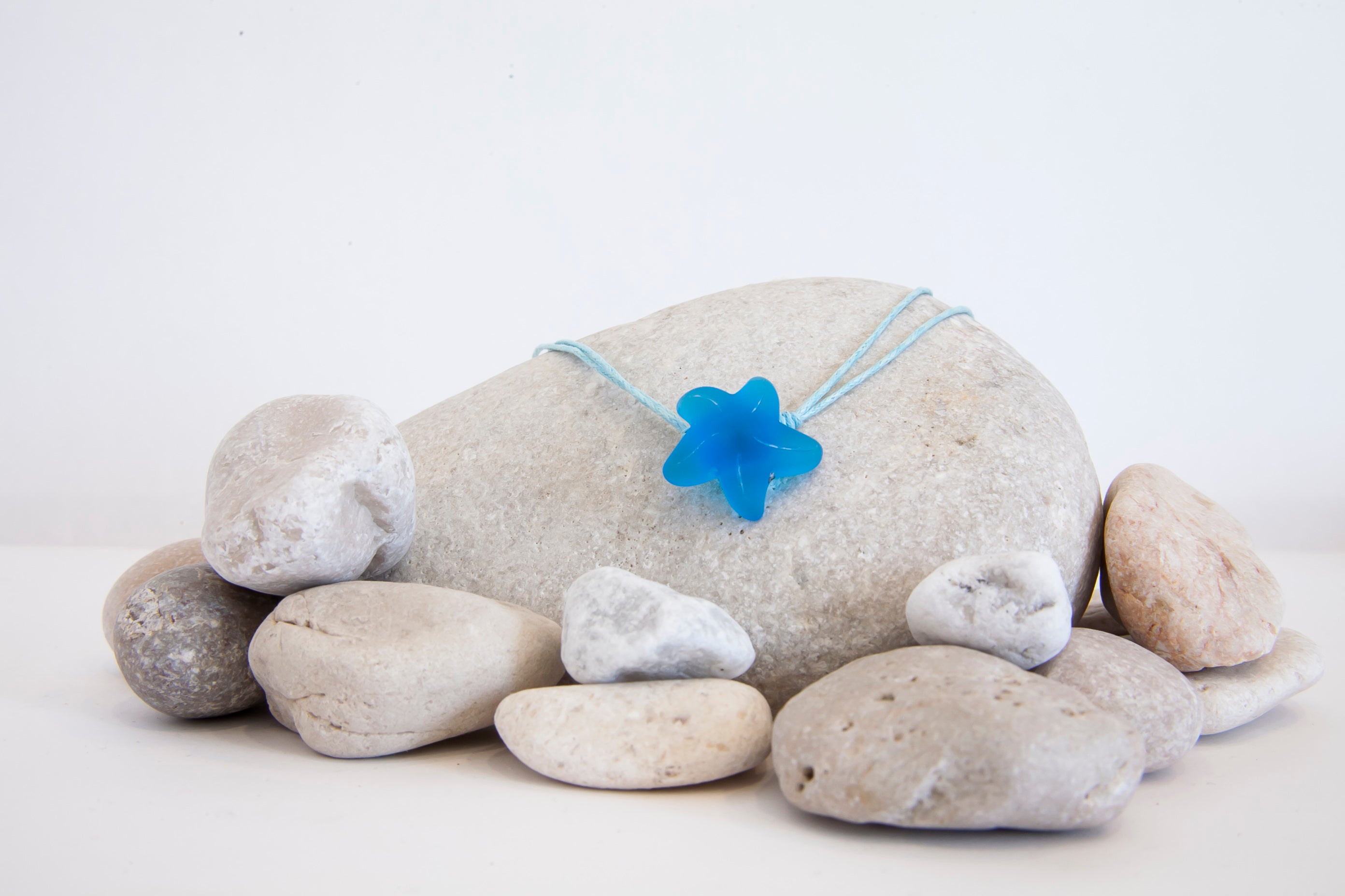 Starfish beach glass necklace