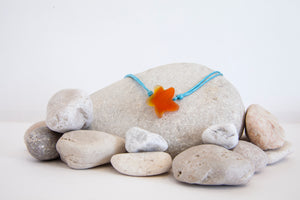 Starfish beach glass necklace