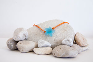 Starfish beach glass necklace