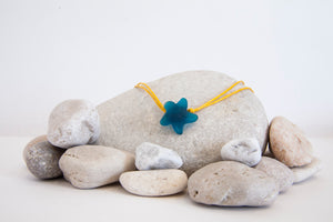 Starfish beach glass necklace