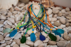 Pebble beach glass necklace