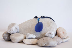 Pebble beach glass necklace