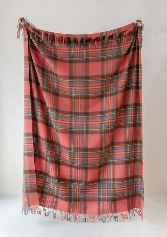 Recycled Wool Blanket in Stewart Royal Antique Tartan