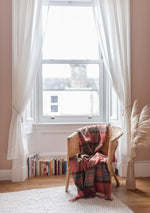 Load image into Gallery viewer, Recycled Wool Blanket in Stewart Royal Antique Tartan
